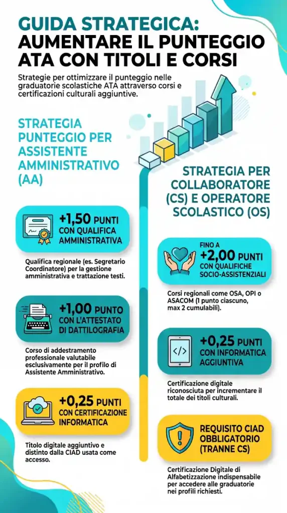 Punteggio ATA: Tabella, Calcolo Online e Graduatorie 18 Aumentare il punteggio ATA strategie